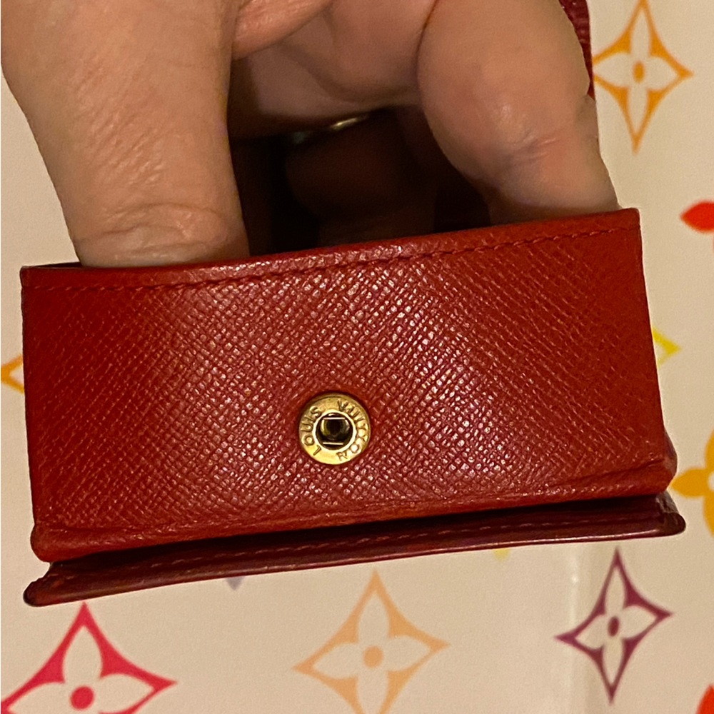 Louis Vuitton Porte Monnaie Boite Castilian Red Epi Leather Accordion Coin Purse - Picture 4 of 15